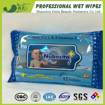 Cuidados de bebê descartáveis ​​Empurre lenços úmidos de tecido limpo